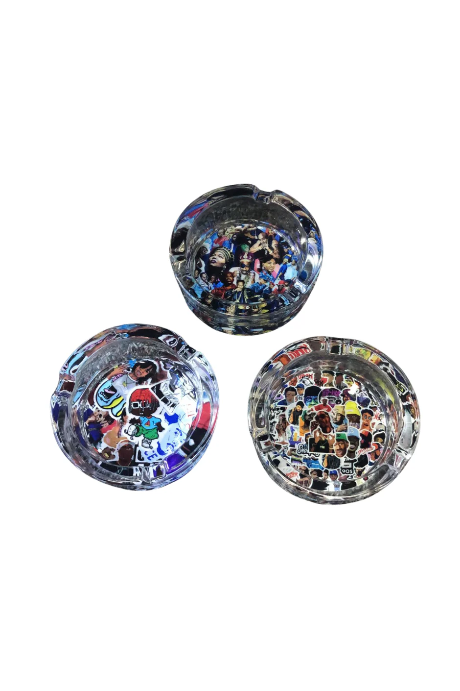 ASHTRAY - GLASS FAMOUS FACE ASH085C4