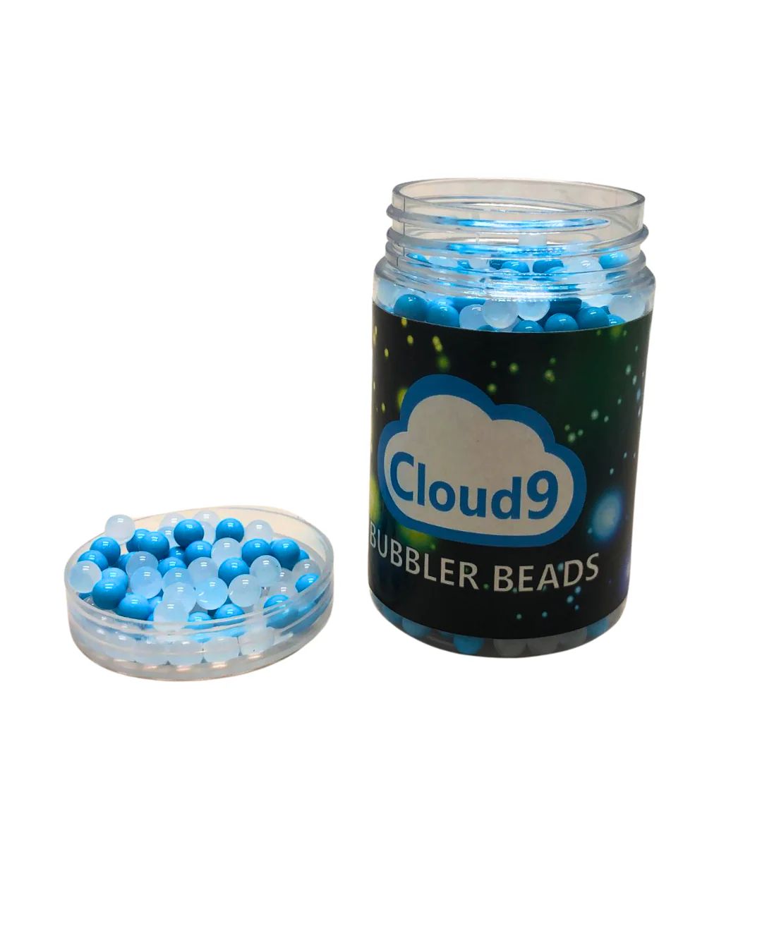 CLEANING - YD BUBBLER BEADS BLUE & GLOW