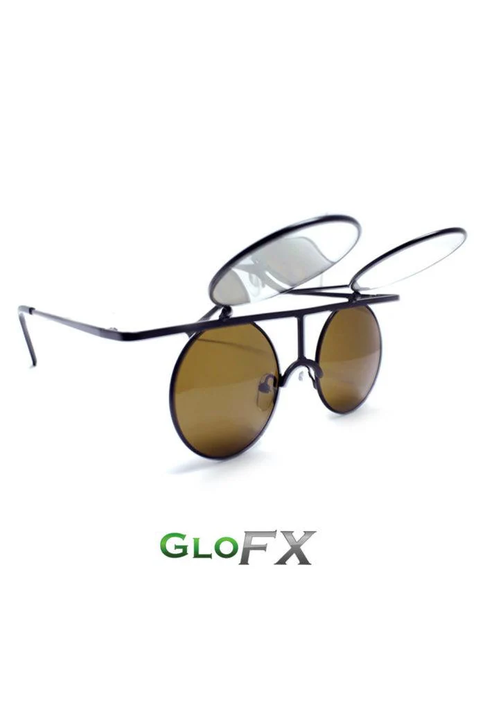 GLASSES - DIFFRACTION FLIP UP VINTAGE ROUND - Image 2