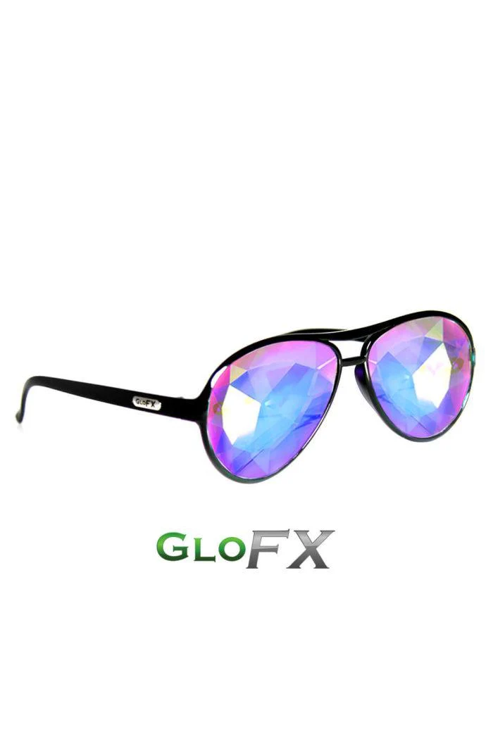 GLASSES - KALEIDOSCOPE AVIATOR BLACK - Image 2
