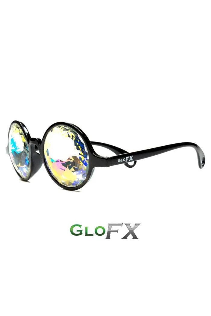 GLASSES - KALEIDOSCOPE BLACK WORMHOLE RAINBOW - Image 2