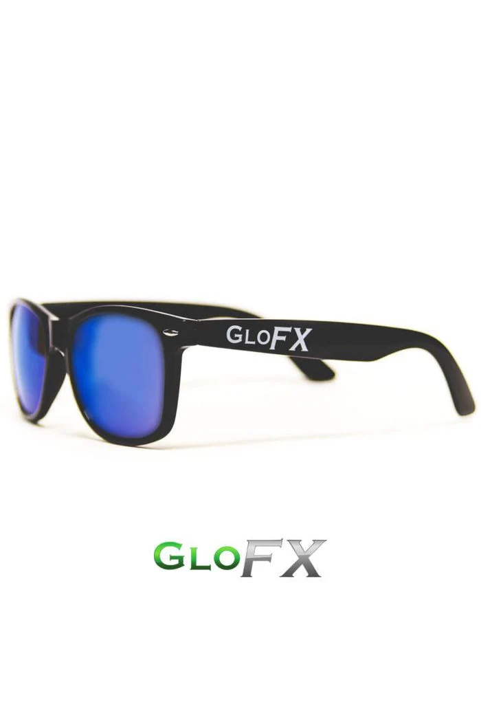 GLASSES - DIFFRACTION ULTIMATE BLACK BLUE MIRROR - Image 2