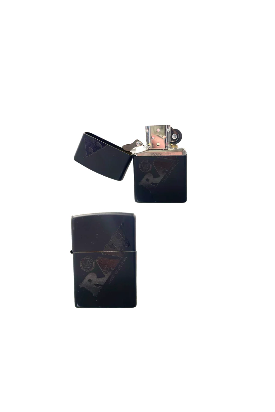 LIGHTER - RAW ZIPPO BLACK ON BLACK