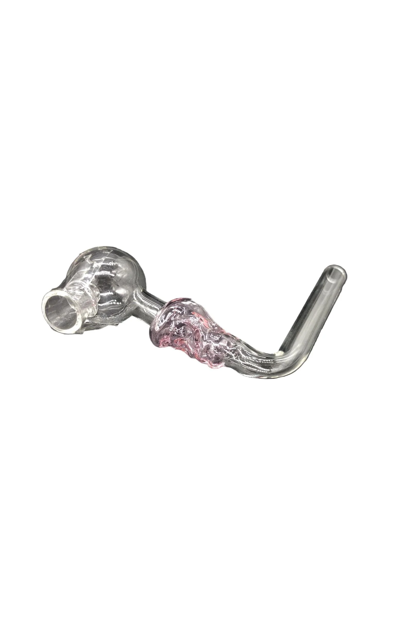 PIPE - GLASS NA SKULL PINK 90deg